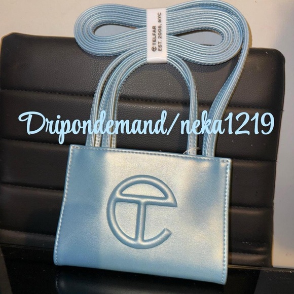 Small Blue Ray Telfar Shopping Bag - Picture 1 of 8